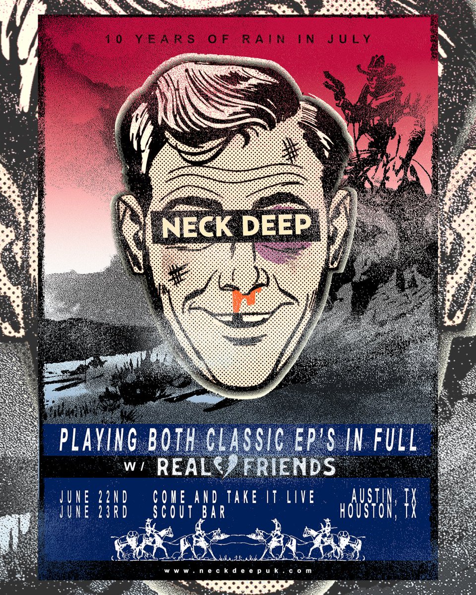 NeckDeepUK's tweet photo. Yeehaw! We’re coming to Texas with our real friends in @realfriendsband. Tickets on sale 10am local time Friday.

U.K. keep your eyes peeled… https://t.co/eVzxoSjm1y