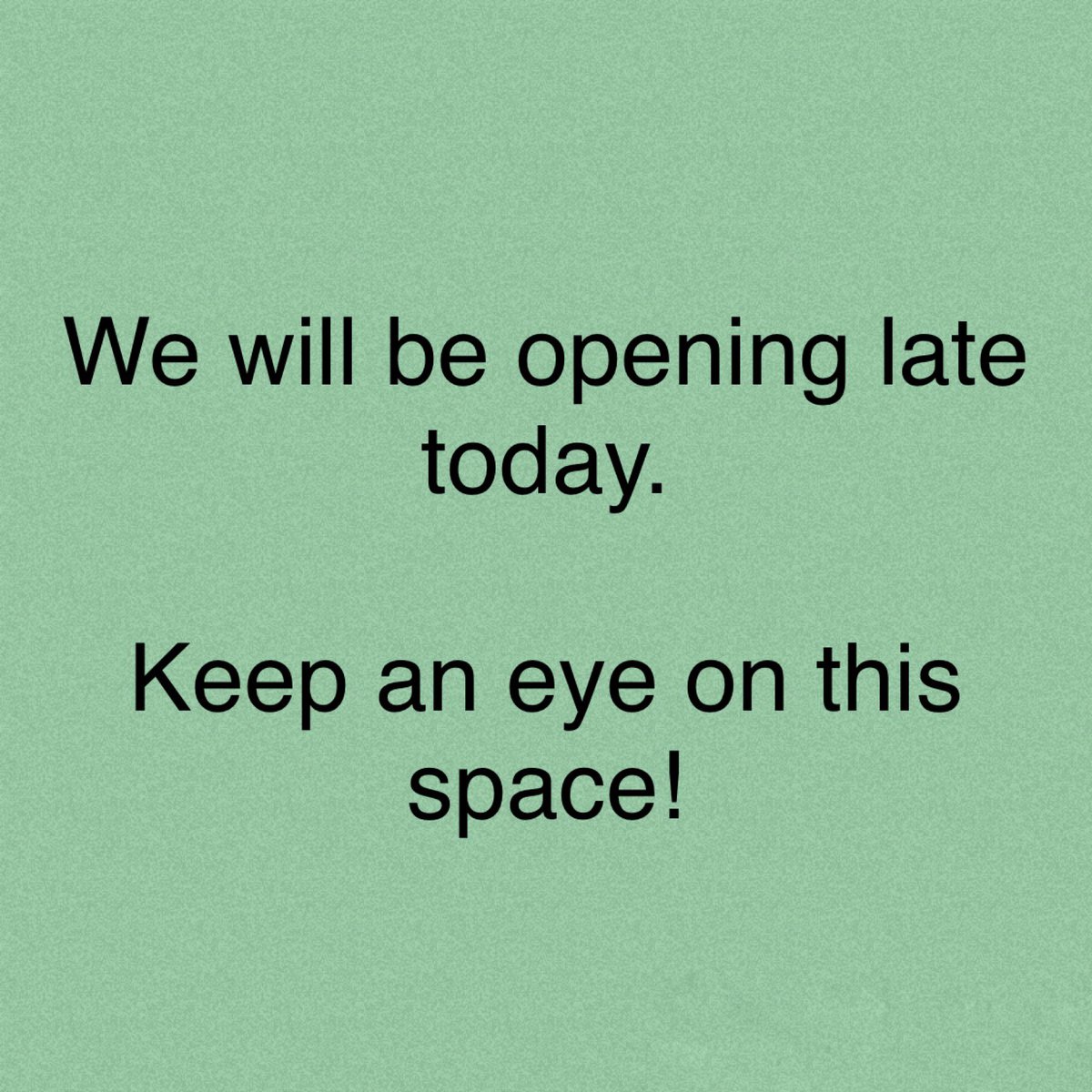 🚨UPDATE🚨

Unfortunately, we will be opening late today, due to the continuing problems from yesterday. Thank you so much #KansasCity for your patience. We can’t wait to see you!

Keep an eye on this space, as it will be the first place we notify everyone of any updates.