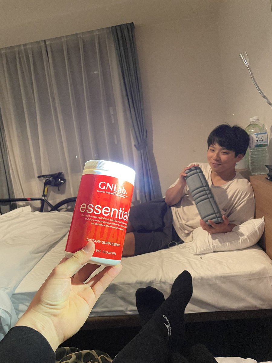 kyosan438's tweet image. 全日本選手権に向けて伊豆入りしました。
直前までの回復に　#GNLab #essential2 を飲みます
with @kazuki_KSU