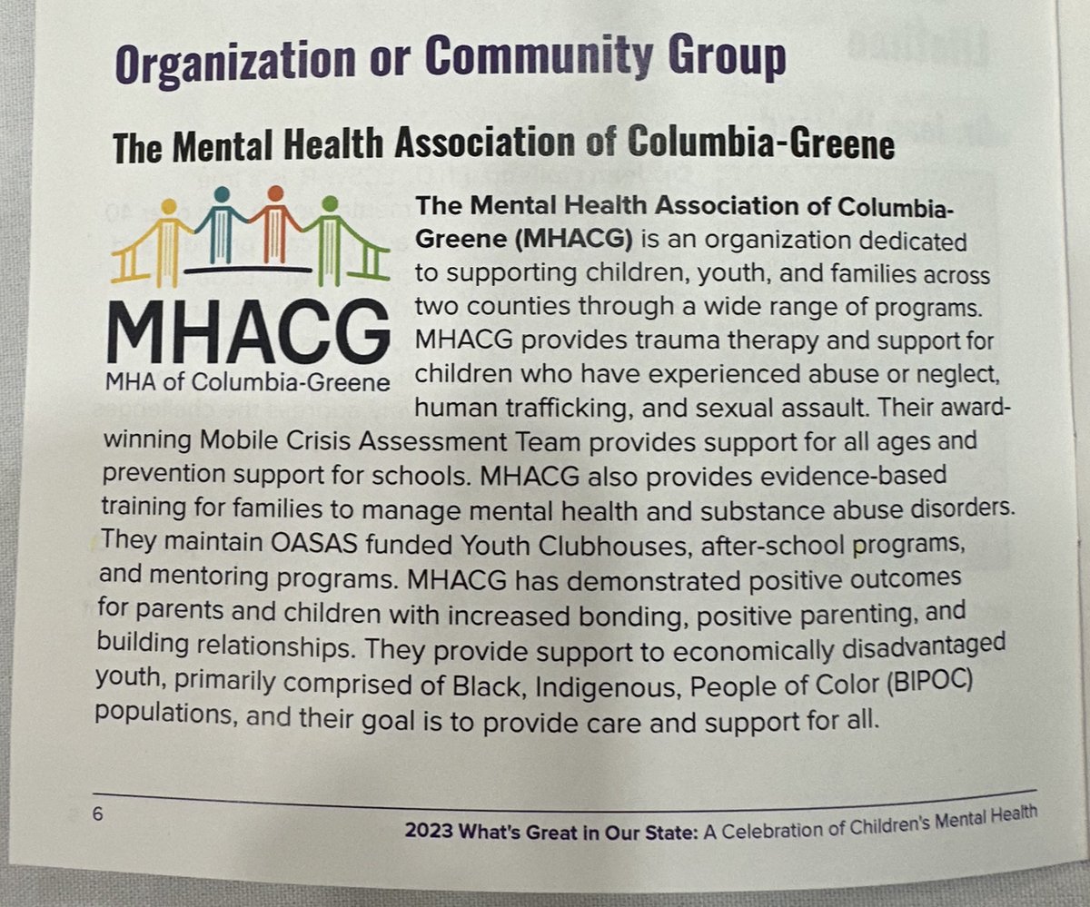 MHA of Columbia-Greene tweet media