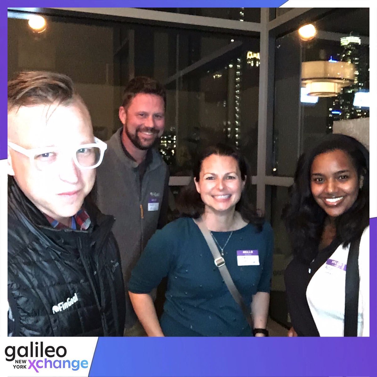 therealfingoal's tweet photo. #FintechNexus Day 1 in the books. Thanks @GalileoFintech for hosting a great happy hour 💜 https://t.co/40IbhcZXuv