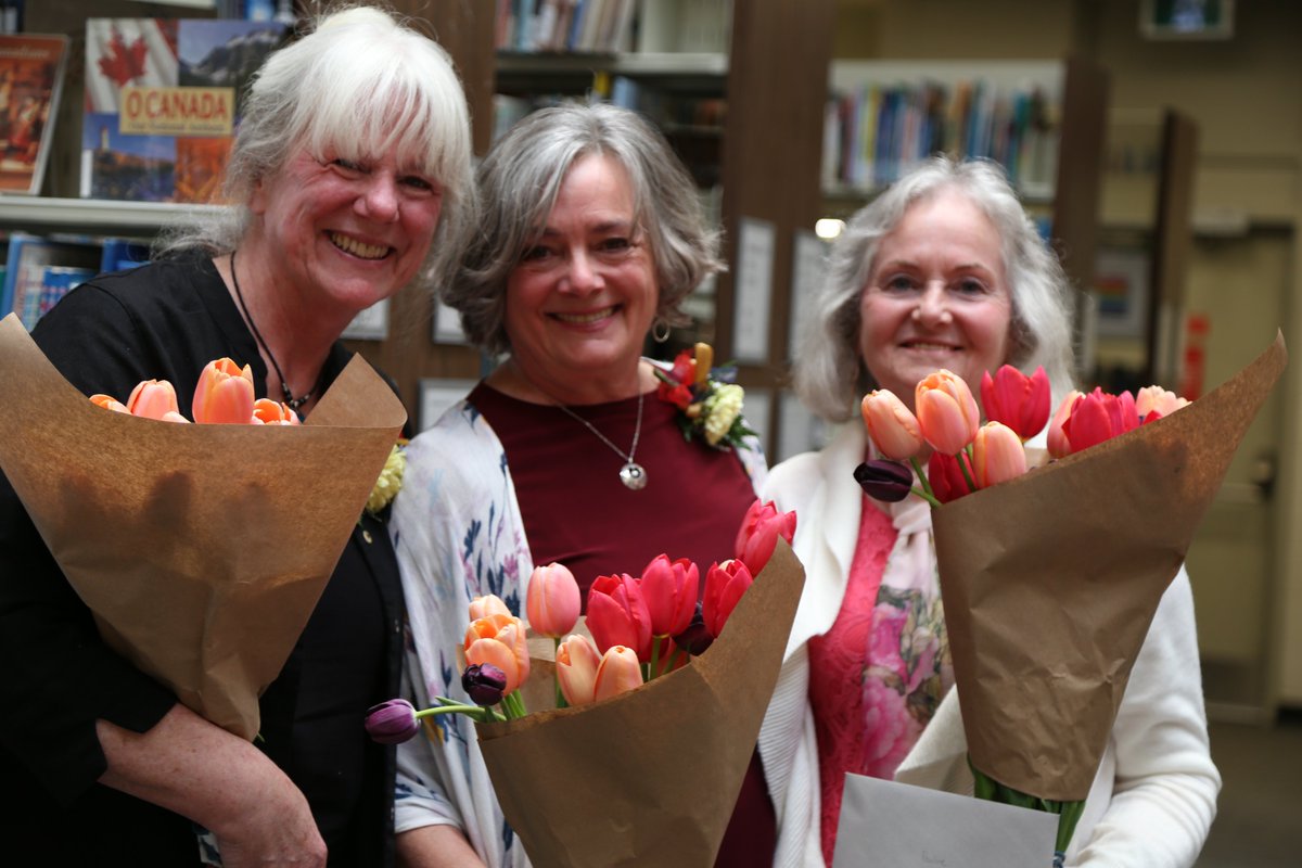 QueensEduc's tweet photo. Yesterday we celebrated the retirement of three women who were important members of our community for decades: Pauline Brown, Elspeth Morgan, and Cathy Christie. Congratulations on your retirement! 💐 https://t.co/oqfUxK6VIT