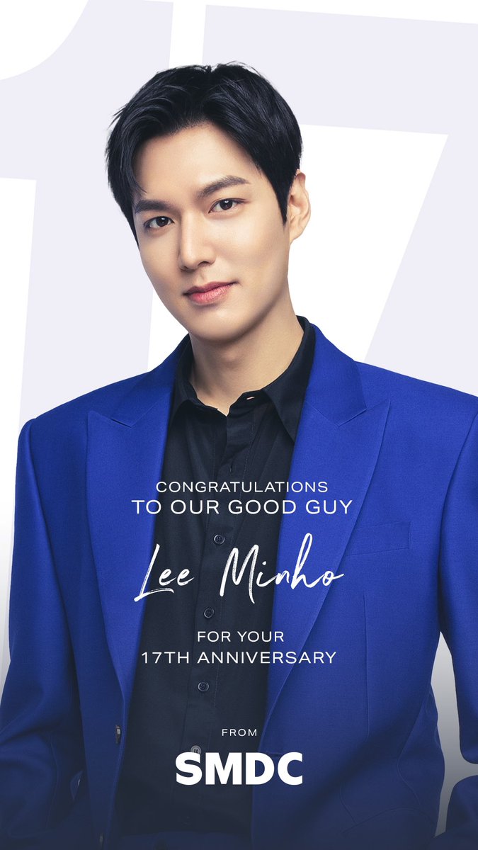 TheOfficialSMDC's tweet photo. Happy 17th Anniversary to our Good Guy, @ActorLeeMinHo! https://t.co/HbzuNThqLw
