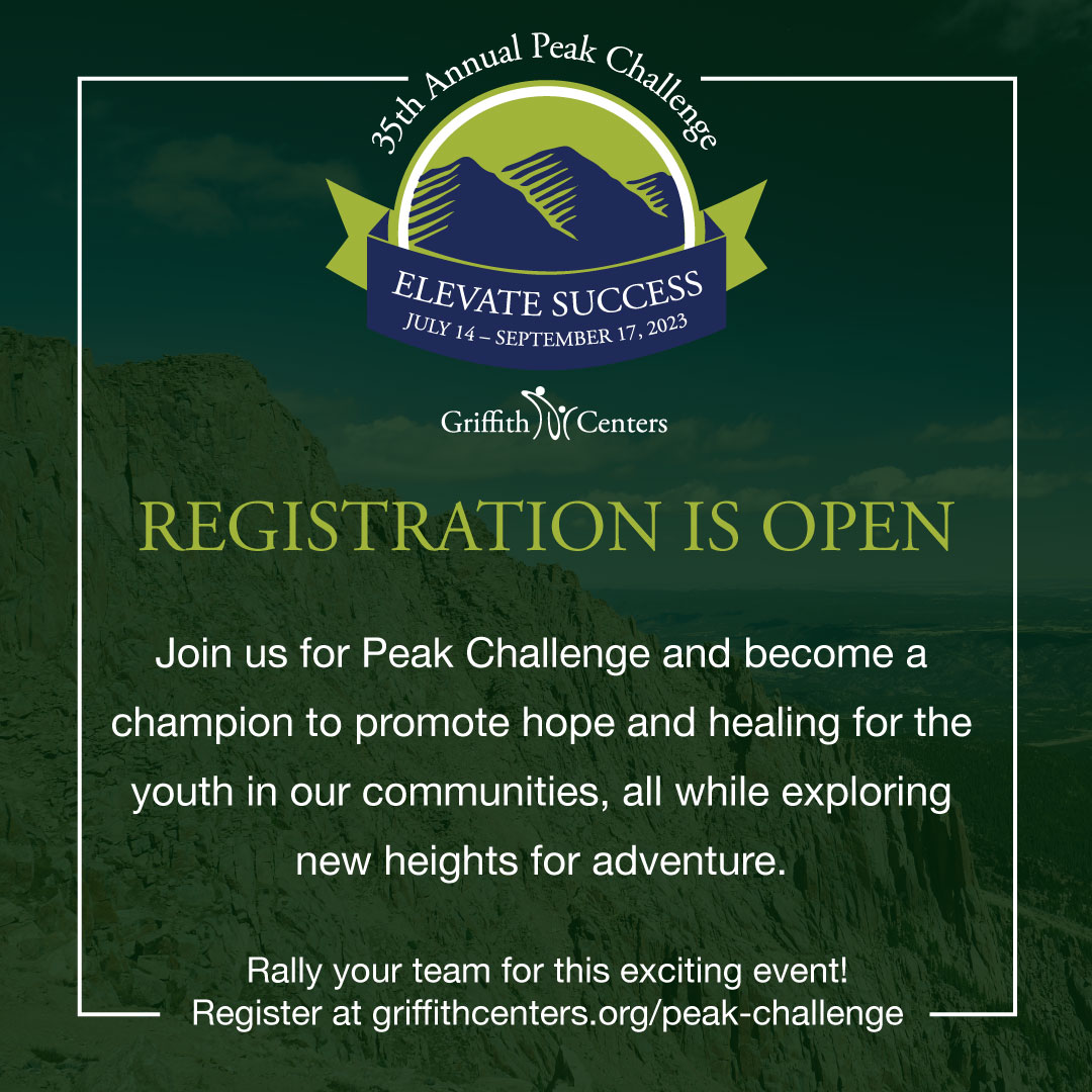 griffithcenters's tweet photo. Join us for Peak Challenge and become a champion to promote hope and healing for the youth in our communities, all while exploring new heights for adventure. >> https://t.co/X6Xfu1hEep
#PeakChallenge2023 #ElevateSuccess #GriffithCenters #HopeandHealingStartsHere https://t.co/OP7L1Snr1u