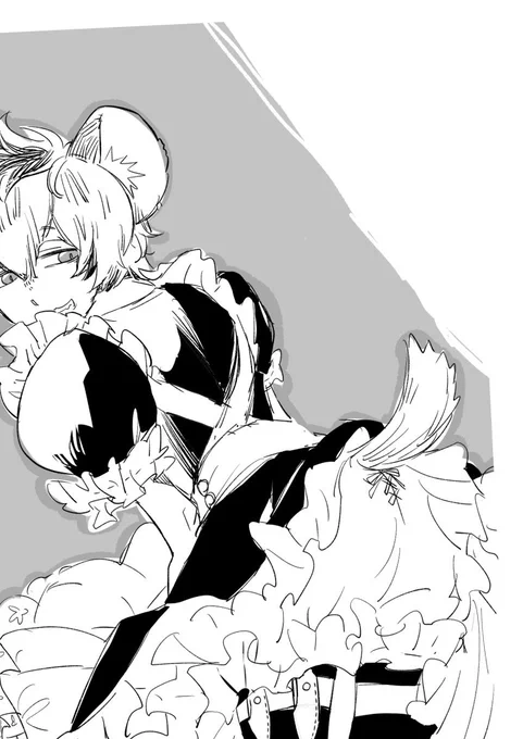 ⚠️女装
すべりこみメイドの日らくがき 