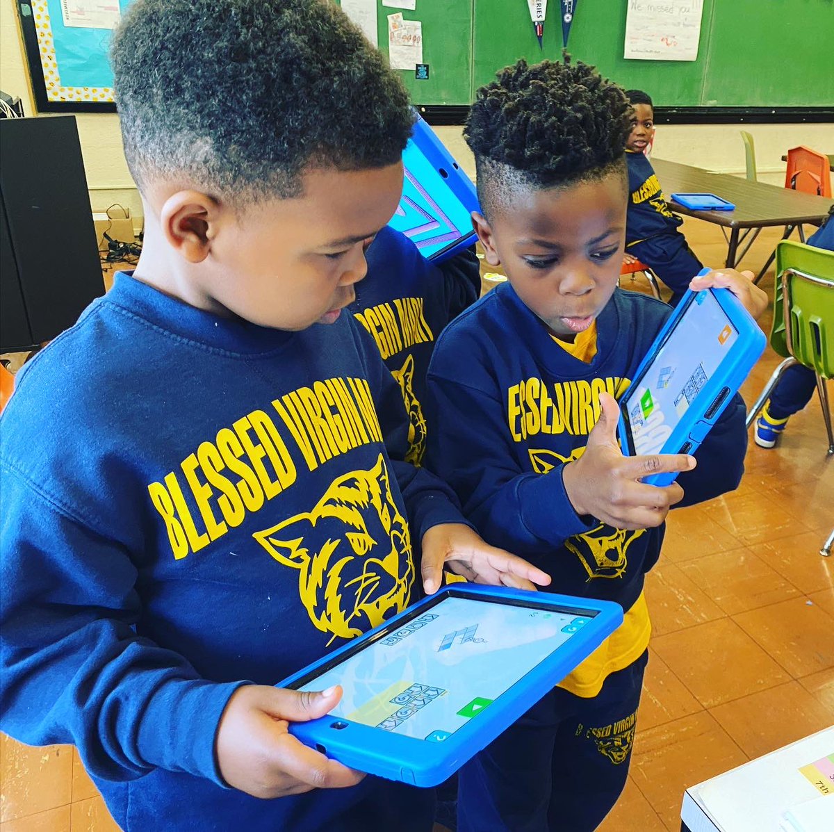 Kindergarten practices Coding!