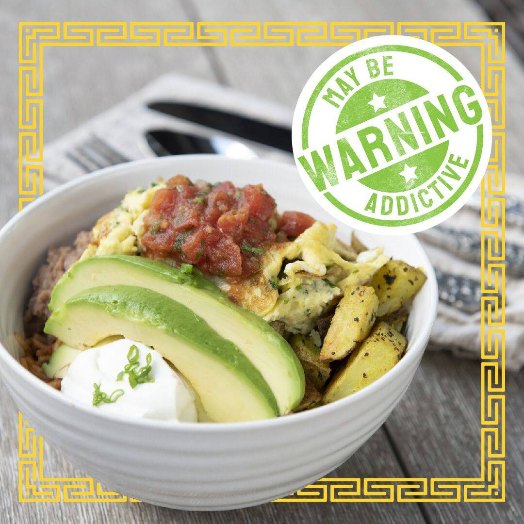 If breakfast is the most important meal of the day, then saddle up with this Cowboy Breakfast Bowl featuring eggs, bacon and your favorite Sam's Famous Salsa. Get the recipe here: hubs.la/Q01Plb1N0