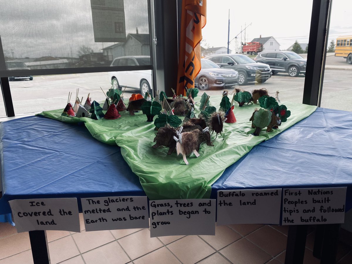 lorwayk's tweet photo. Our interactive timeline has had some more action! The kids are noticing that the tipis are following the herds of Buffalo and now some of our Buffalo have gone missing! #inquirybasedlearning #FNIM @FelixMarchandEC @SRCE_NS https://t.co/1IB0ZA296A