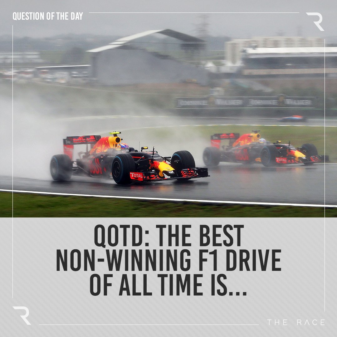💭 QOTD...

What do YOU think the best non-winning #F1 drive of all time is? 

Let us know in the comments!