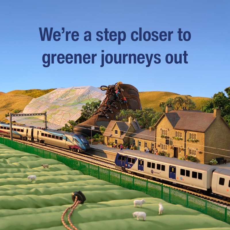 theTRUpgrade's tweet photo. On our mission to cleaner air, we’ve now installed electric wires between Manchester and Stalybridge. Helping us run electric trains by the middle of the decade. Now for the rest of the route.