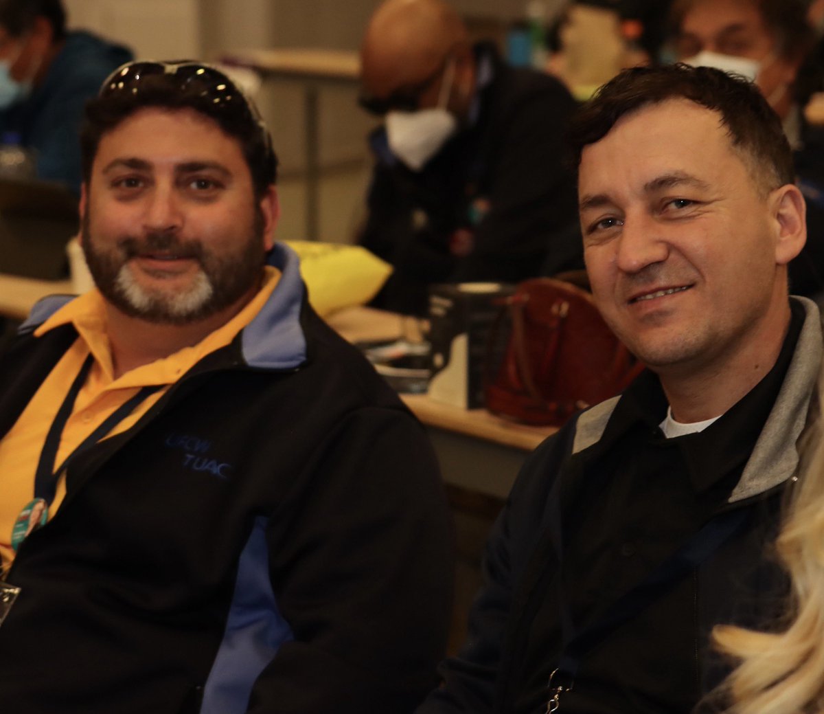 UFCW175633's tweet photo. Good morning from day three at the @CanadianLabour 2023 Convention. This morning we’re discussing priorities when it comes to the Care Economy: care work is valuable – without it, communities fall apart.

#clc2023 #canlab #ufcw175633 #ufcw #careeconomy #frontlinehealthcare https://t.co/HuZvVI0Eh0