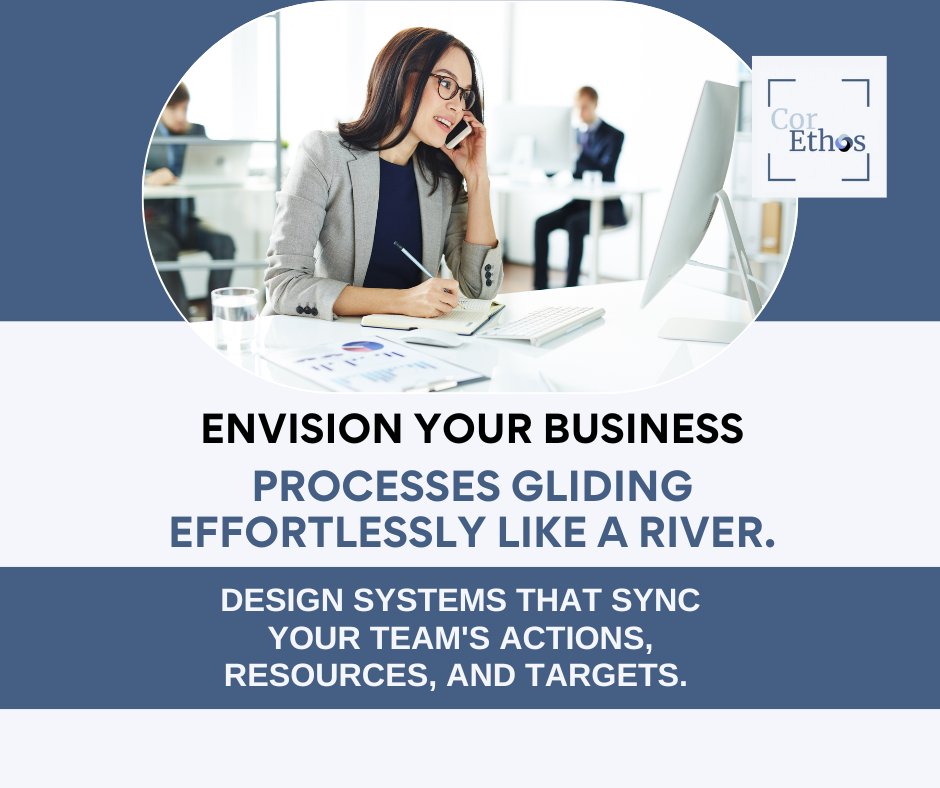 Envision your business processes gliding effortlessly like a river. 🌊 

Design systems that sync your team's actions, resources, and targets. 

#BusinessProcesses #SmoothOperations #TeamAlignment