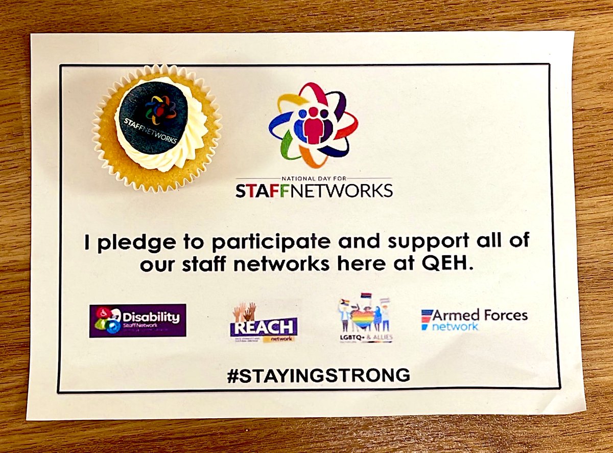 Visited our #StaffNetworksDay stand today. So many opportunities for staff to get involved in Networks that make such a difference to our patients not just staff . This is my pledge to support their agenda’s & help promote opportunities which they represent.