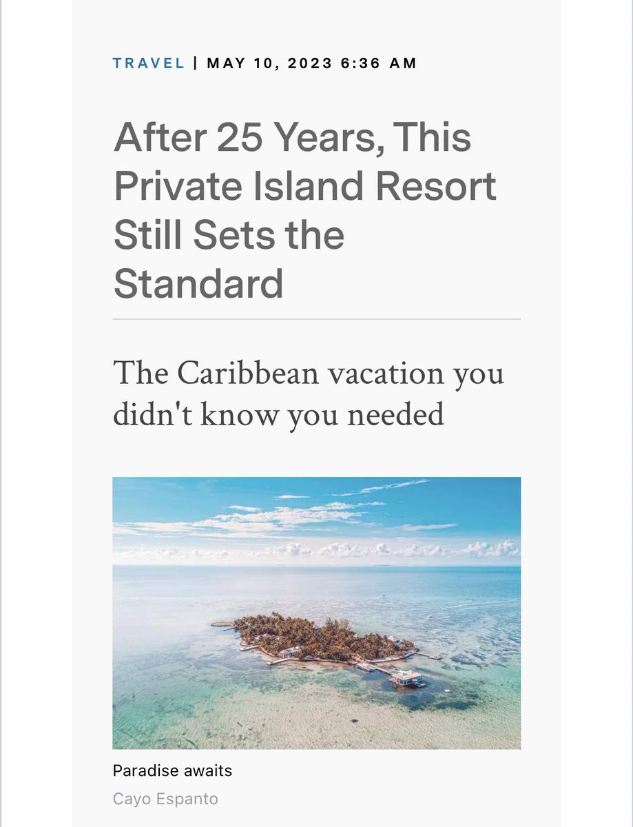 Asonta Benetti (@asontamarie) on Twitter photo First piece for <a href="/InsideHook/">InsideHook</a> is live, all about the incredible Cayo Espanto resort in #Belize.
insidehook.com/article/travel…
#Travel #freelancer #writing First piece for <a href="/InsideHook/">InsideHook</a> is live, all about the incredible Cayo Espanto resort in #Belize.
insidehook.com/article/travel…
#Travel #freelancer #writing