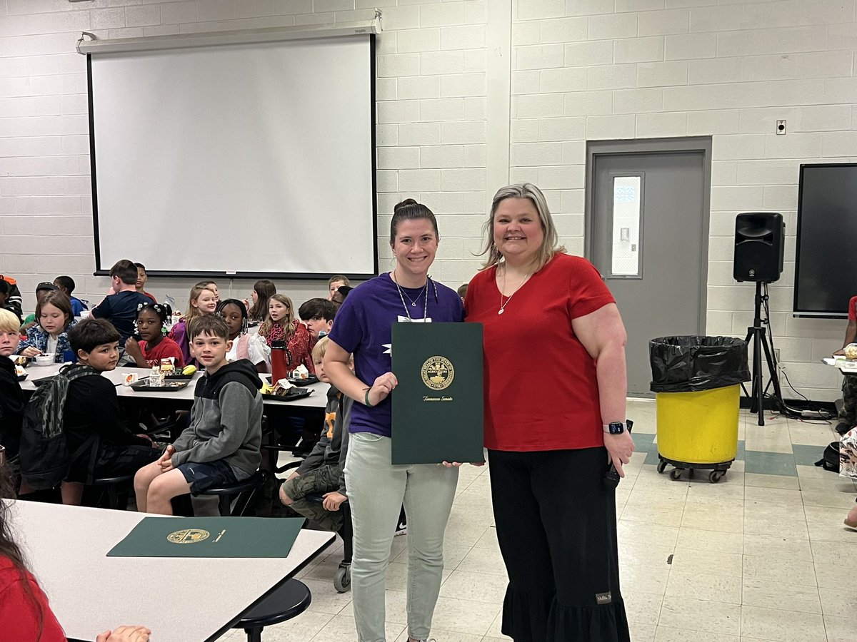 LMESTigerNation's tweet photo. Congratulations to our teachers of the year - Ms. Whitefoot and Mr. Mullins! @Supt_Hamlett @FCPSchoolsTN https://t.co/PHG5Say1mN