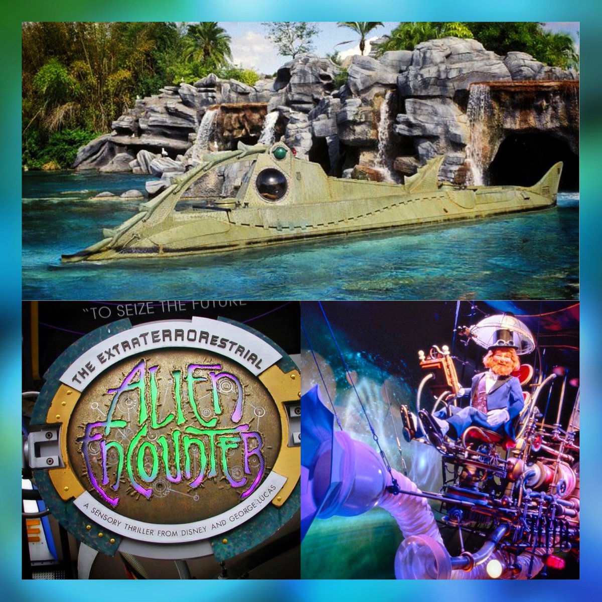 Parkeology's tweet photo. What’s the ONE closed Disney attraction that you NEVER got to ride but would die to go back in time for? Not your favorite ride but rather the one that got away, that maybe closed before you were born. What’s that ride that you just dream of being able to see in all it’s glory? https://t.co/QCebRwcWCt