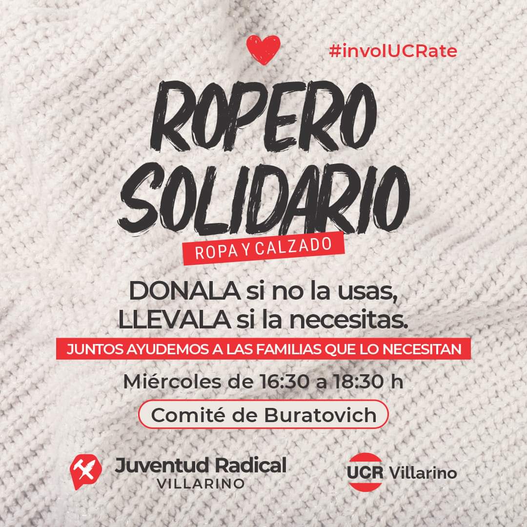 ¡Hoy estamos en Burato! 
Los esperamos a todos de 16:30 a 18:30, tanto como para el que quiera donar como para el que necesite buscar algo.
Mil gracias a quienes colaboran!