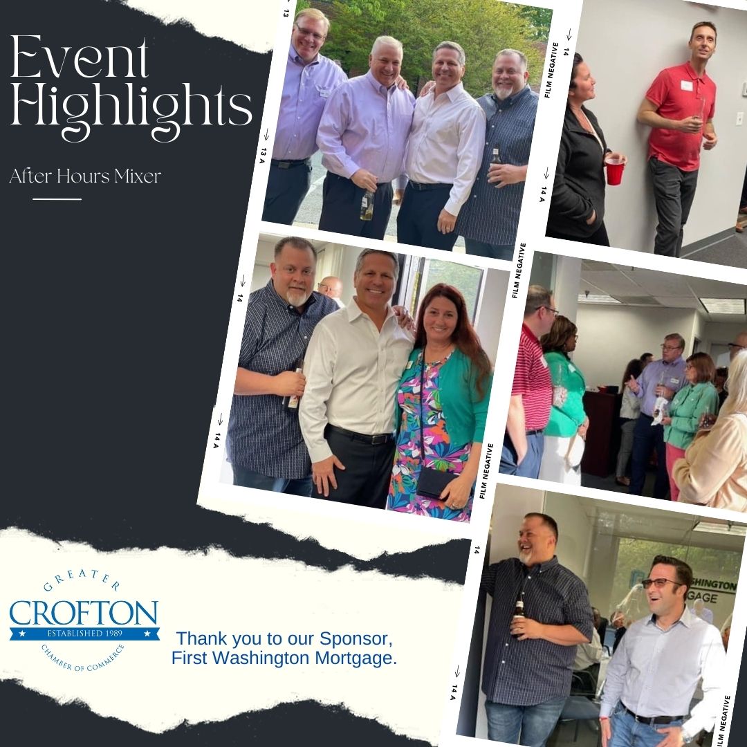 Thank you to our sponsor First Washington Mortgage in Crofton, Md. Our members truly enjoyed the After Hours Mixer.
#CroftonChamber
#MayThe4thBeWithYou