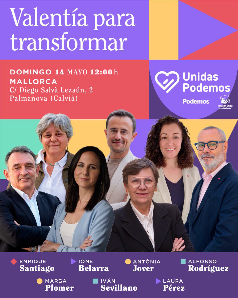 MarianoPrezF's tweet photo. No faltis aquest diumenge a Calvia!! vine de valent !!!!
#UnProgramaParaTransformar 
#ValentiaParaTransformar https://t.co/WeGZpF2BU6
