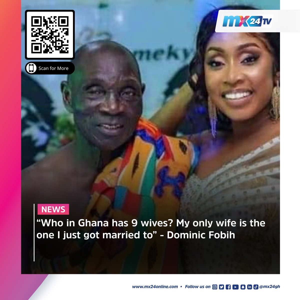 mx24gh's tweet photo. Here are today's biggest headlines. Scan the code to visit our website to read more.
#mx24gh #funfearlessfactual #mx24news #TFHO #MothersDaywithMX24 #WalkwithMom #DominicFobih #Marriage #KiDi #Liver #ILied #DNA #Baby #UK #Trump #SexualAbuse #JeanCarroll #GoldmanSachs https://t.co/n30gOW9UiE