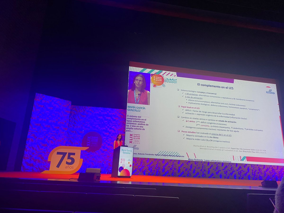 IvanFerrazAmaro's tweet photo. Excelente comunicación de María García de HUC ⁦@SEReumatologia⁩ #SER2023 Sistema del Complemento en LES https://t.co/Y7w5R66UdL