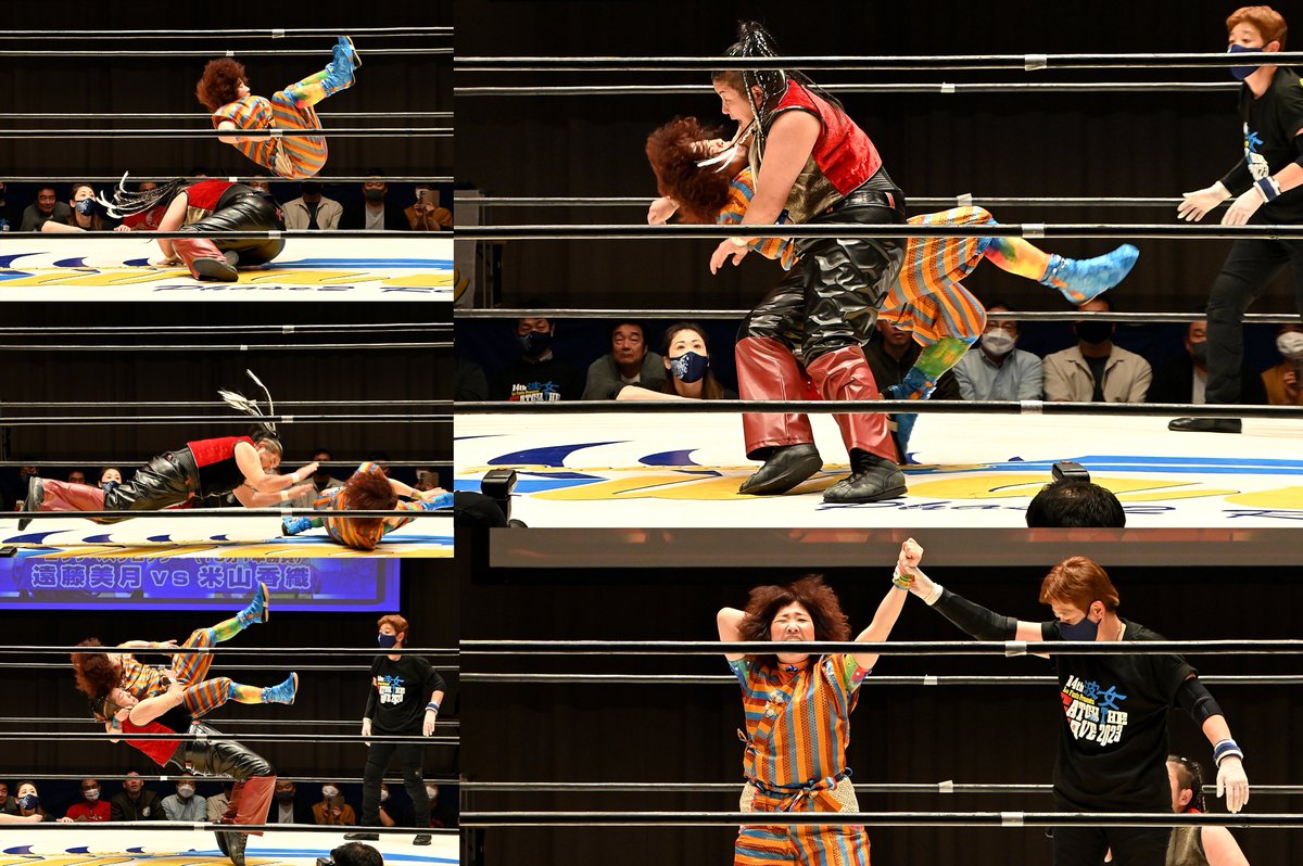 ko24_666's tweet photo. 2023 5.4　後楽園ホール　#wavepro

#ctw2023 

#遠藤美月 VS #米山香織

エリザベスブロックの初戦は
遠藤、米山両ベテランによる対戦！！！
気が付くと米山選手がエビ固めで勝利！
ベテランならではの技の読み合い、仕掛け合いに
酔いしれた試合でした！！！

#YZM https://t.co/1yJIfzDtDb