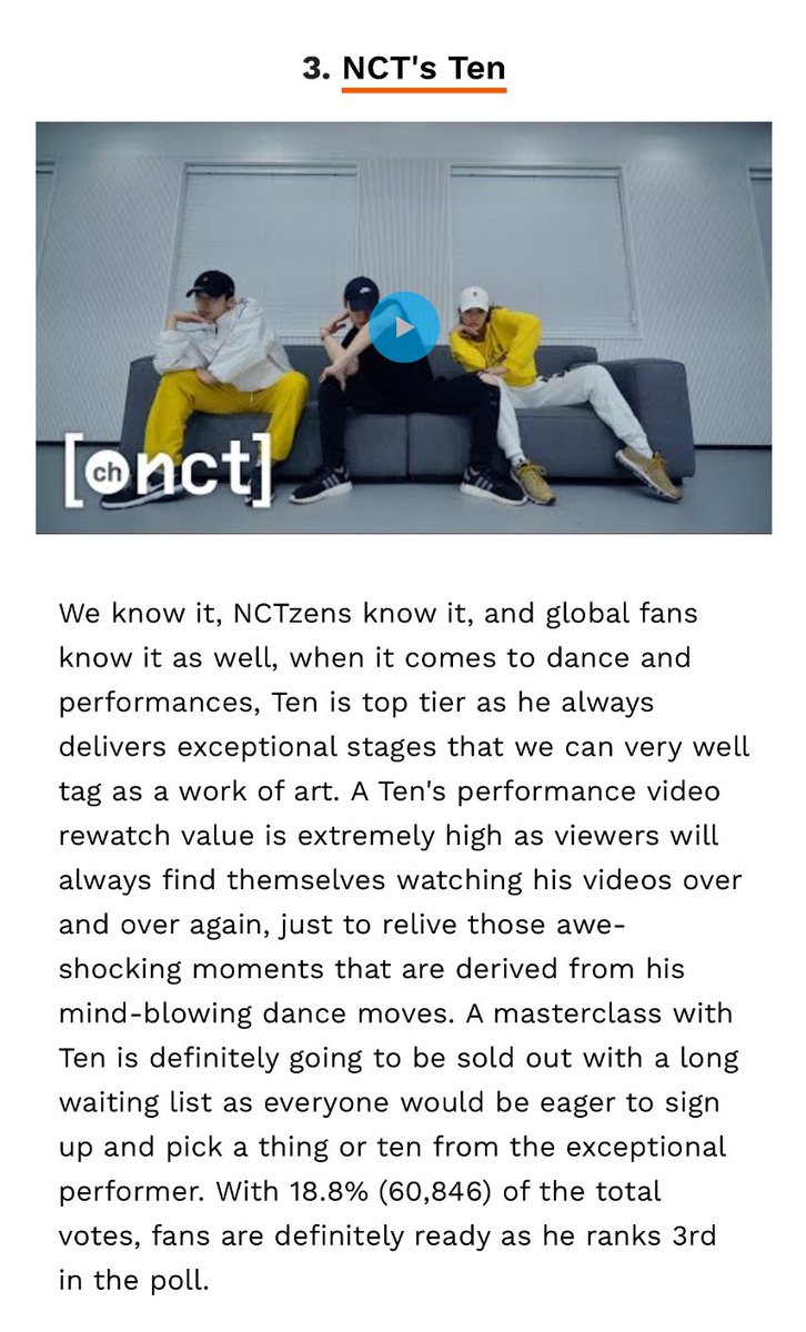 TEN_TH's tweet image. #เตนล์ จาก 3 อันดับไอดอลชายที่แฟนๆ อยากเรียนเต้น/การแสดงด้วย จากคะแนนโหวตจากแฟนๆ ทั่วโลก - @Kpopmap 

อันดับ 3. เตนล์

พวกเรารู้ NCTzen รู้ แฟน ๆ ทั่วโลกก็รู้เช่นกัน เมื่อพูดถึงการเต้นและการแสดง เตนล์ถือว่าเป็นระดับแนวหน้า…