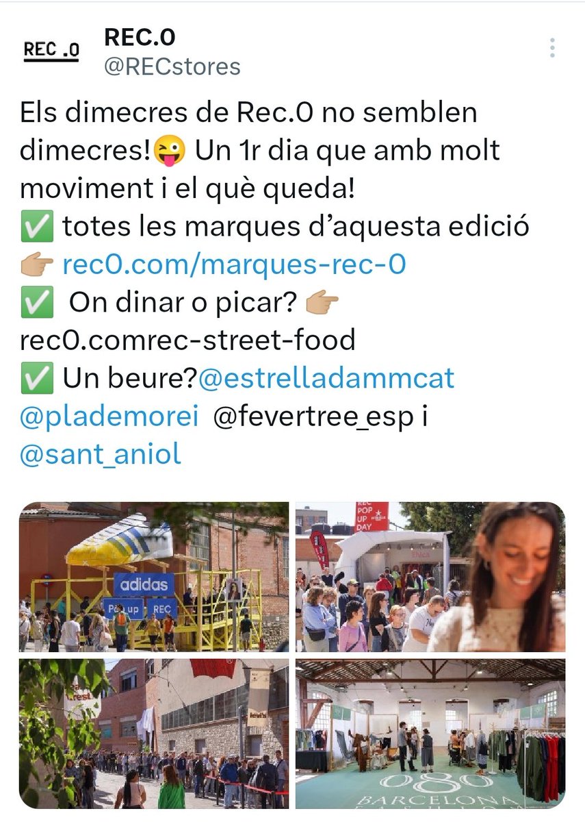 Els dimecres de Rec.0 no semblen dimecres!😜 Un 1r dia ple de cotxes i el què queda!
✅ tota l'especulació urbanística del barri
✅ Consumisme massificat i comerç local buit
✅ Greenwashing?