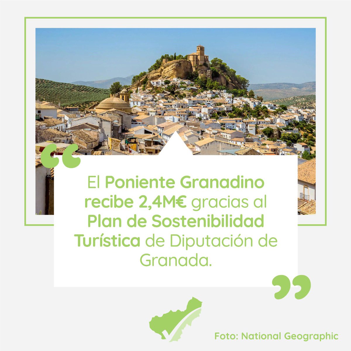 El Poniente Granadino recibe 2,4 millones de euros gracias al Plan de Sostenibilidad Turística de la Diputación de Granada. 

granadahoy.com/provincia/Poni…