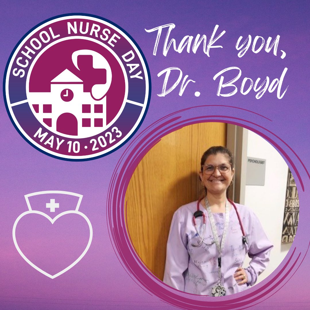 Happy School Nurse's Day, Dr. Boyd! We appreciate you!