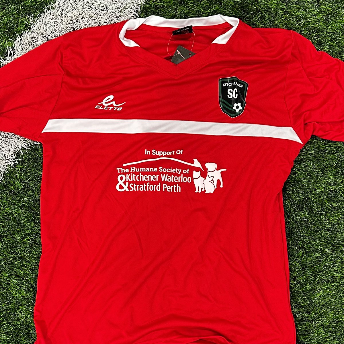 KitchenerSC's tweet photo. Who's a good dog... err sponsor? @kwsphumane that's who! Thanks for joining the team for the 2023 Season!
#10days #KitchenerSC #sponsor #communitypartner #kwawesome https://t.co/S1GA8QN0Ll