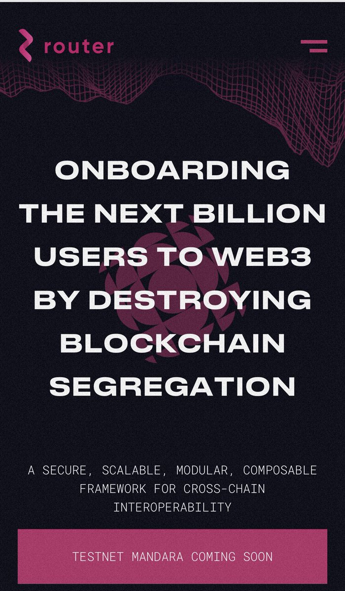 Cryptomaniac82's tweet photo. https://t.co/quZcwPcbsW

New website‼️‼️

@routerprotocol $ROUTE https://t.co/tPAhldvwdK