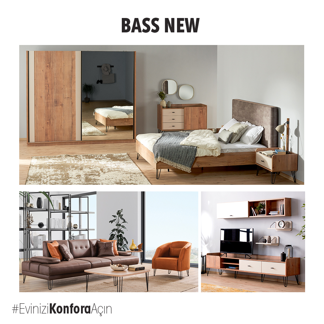 Bass New Ürün ailesinin eşsiz konforu ve fonksiyonel yapısı ile Evinizi Konfor’a Açın.

#KonforMobilya #Konfor #EviniziKonforaAçın #Mobilya #YatakOdası #YemekOdası #TVÜnitesi #BassNewÜrünAilesi