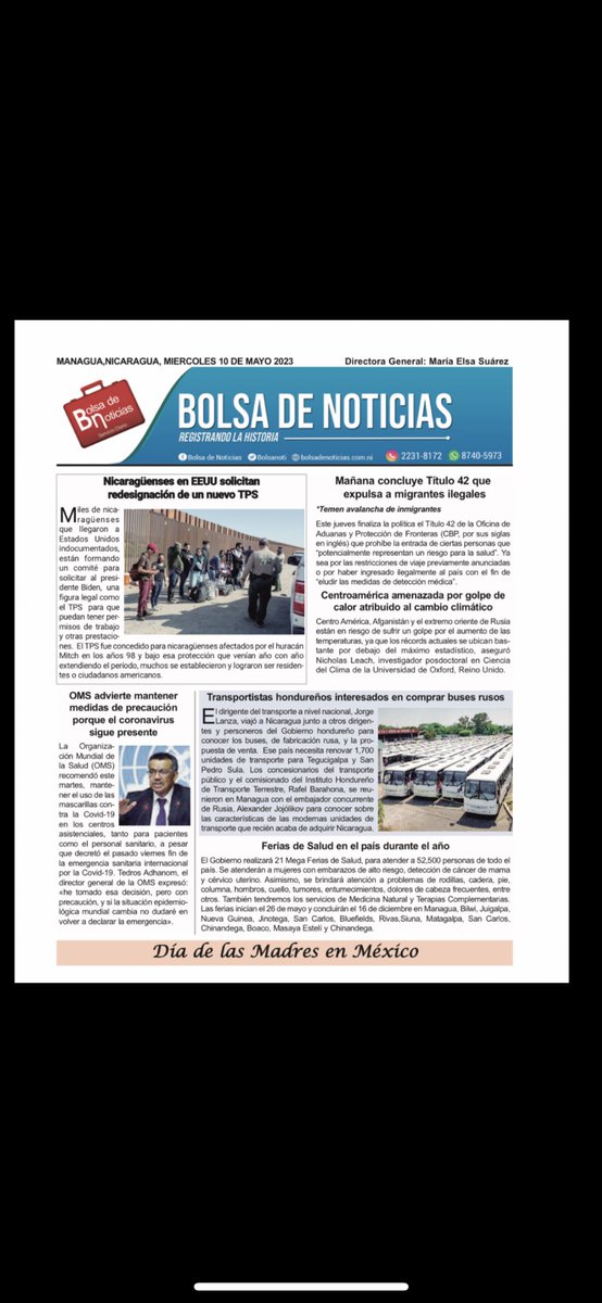 melsasuarez's tweet photo. Hoy 10 de mayo. Suscríbase https://t.co/RBIlaTpzyy