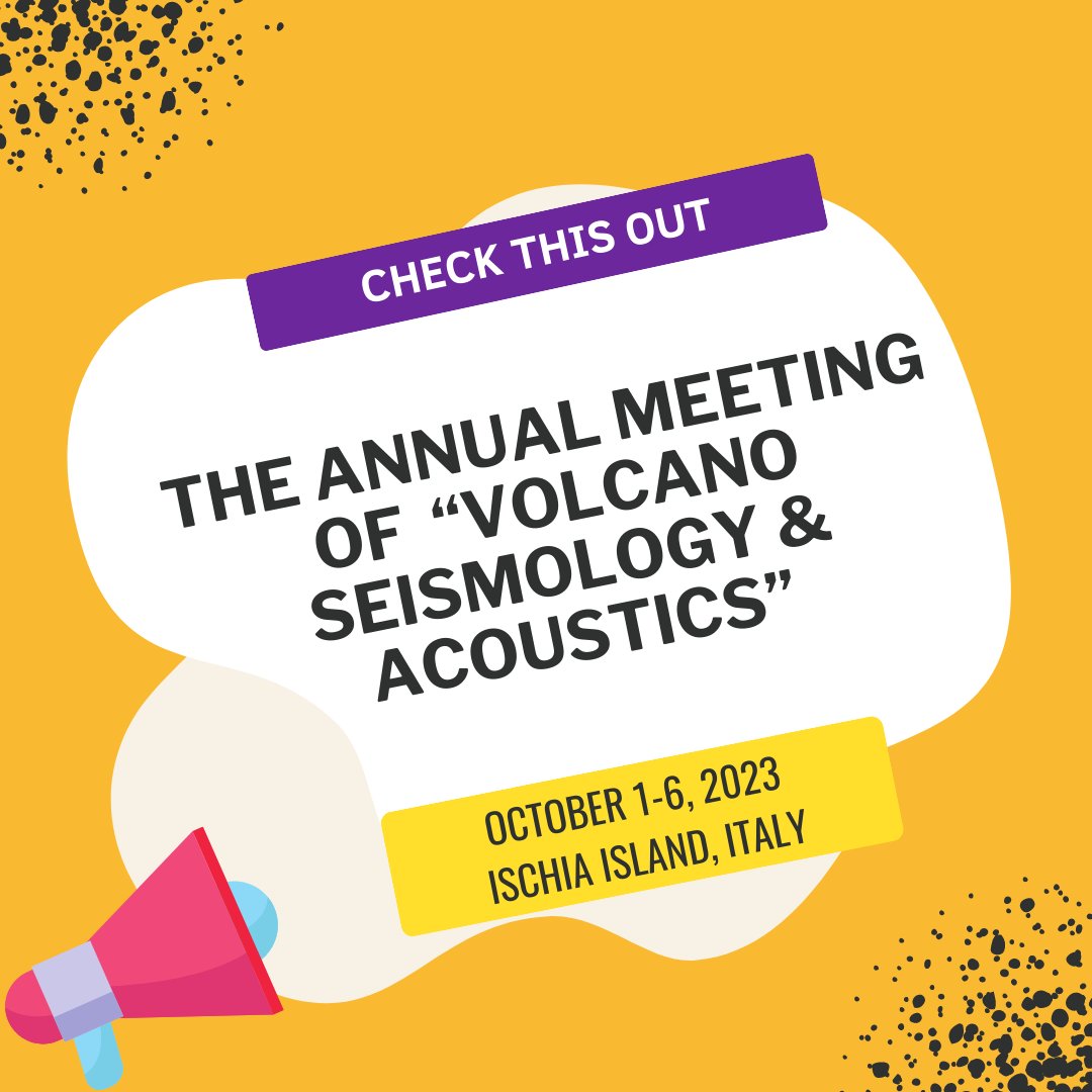 The annual meeting of the IASPEI/IAVCEI Inter-Association Commission on “Volcano Seismology & Acoustics” is happening from the 1st to 6th October 2023 in Ischia Island, Italy. You can find all the information on the web page: ov.ingv.it/index.php/news…