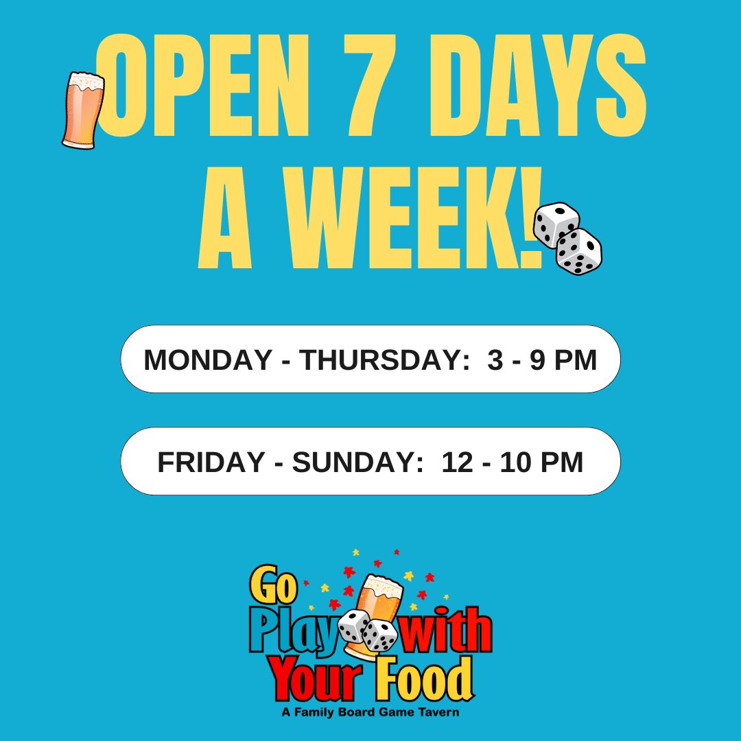 Dr. RGST 🇺🇳 on Twitter "RT GoPlayWYourFood Go Play with Your Food is proudly open 7 days a