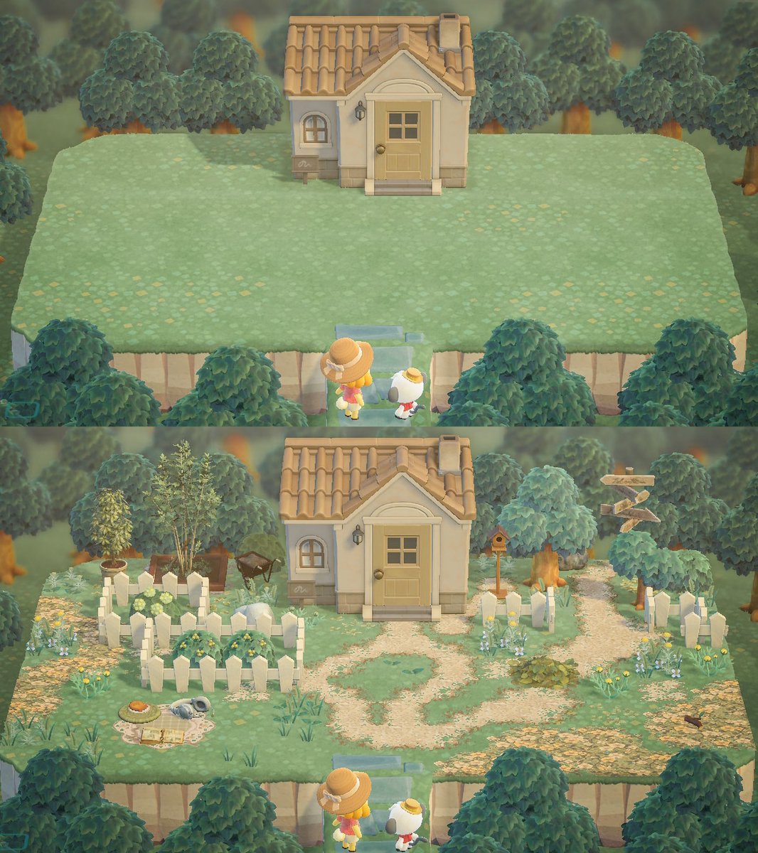 Summer Home 🏡 ~before and after~

Dirt path by <a href="/__Nek00/">nio🪴</a> 
Floral patches and blanket: MA-6433-2307-6641

#acnh #animalcrossingnewhorizons  #animalcrossing  #acnhideas #acnhdesigns #マイデザイン #あつ森写真部  #どうぶつの森 #あつ森