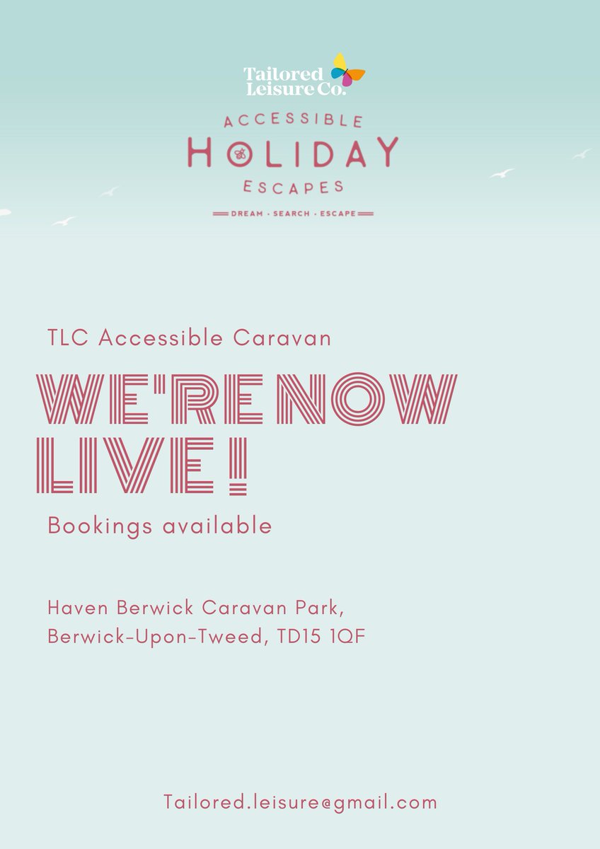 SPECIAL OFFER!
We're kicking off our new <a href="/AccessibleHols1/">Accessible Holiday Escapes</a> listing with some discounted stay options.

Next Week Only! 

7 day stay for £400 or 5 days £300 or a weekend £250!

accessibleholidayescapes.co.uk/escapes/tlc-ac…

#accessibleholidays #familieswithdisabilities #shortbreaksuk