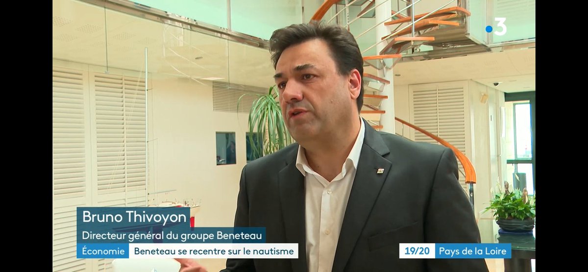 [STRATEGIE] Retour sur le projet de cession de la division Habitat avec Bruno Thivoyon, Directeur Général du <a href="/GroupeBeneteau/">Groupe Beneteau</a>. Il s'est exprimé lors du JT de <a href="/F3PaysdelaLoire/">France 3 Pays de la Loire</a> afin d'expliquer le double enjeu stratégique pour les divisions Bateau et Habitat.france3-regions.francetvinfo.fr/pays-de-la-loi…