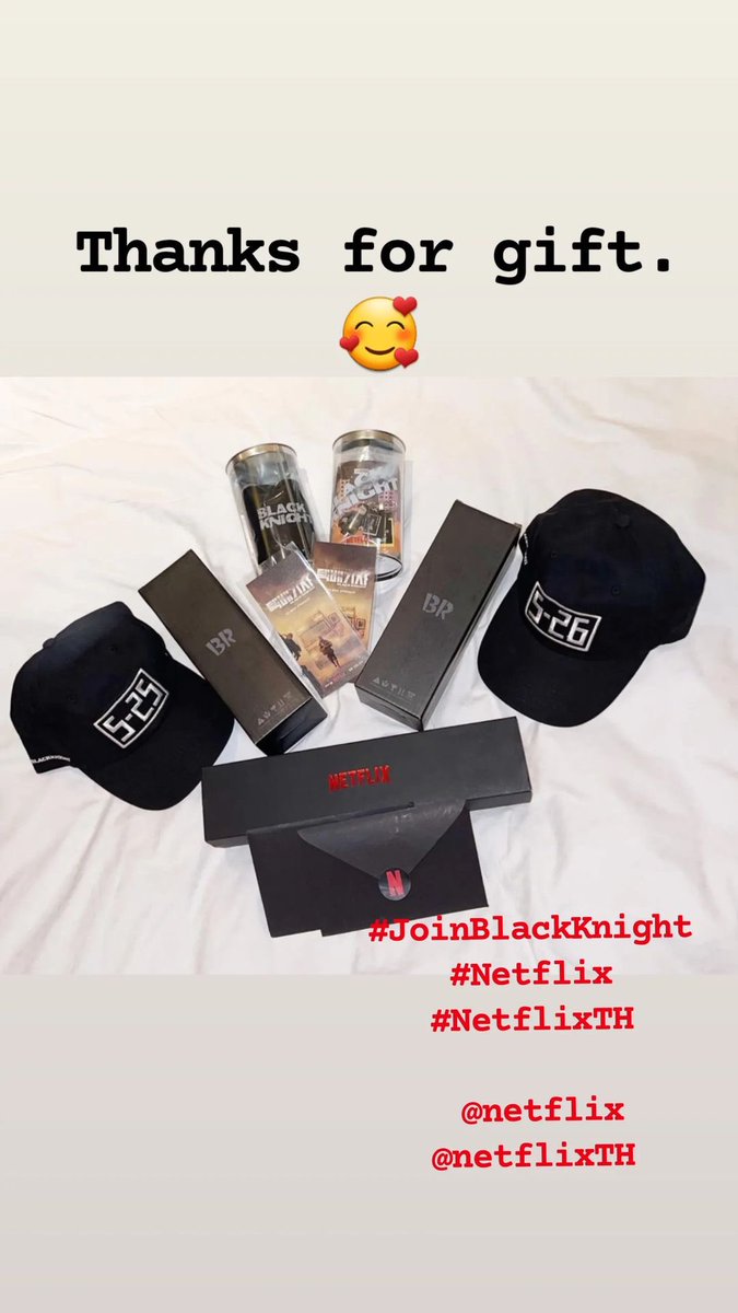 SaintChannel's tweet photo. IGS : nuk.pirada
Thank you for Gifts 😍
#Saint_sup #MingEr 
#Netflix #NetflixTH 
#blackknight 
#JoinBlackKnight https://t.co/gvqPLWfIZ1