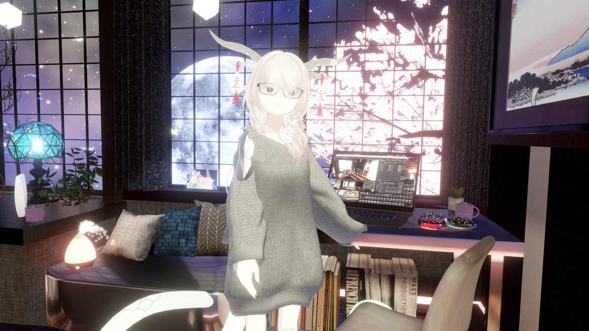 kudagithune's tweet image. ゆるいセーター着てみた
すごく可愛い…
けど下に何も着てないからもしかして危険？
 #YuSS