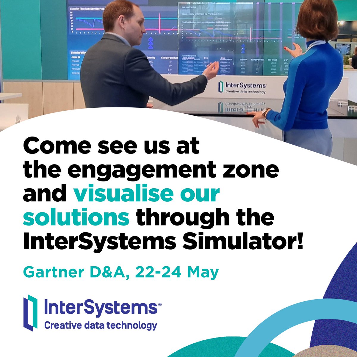 Are you attending #GartnerDA on 22-24 May?

Come and meet our team at the engagement zone and visualise our solutions through the InterSystems Simulator!

bit.ly/GartnerDASummit