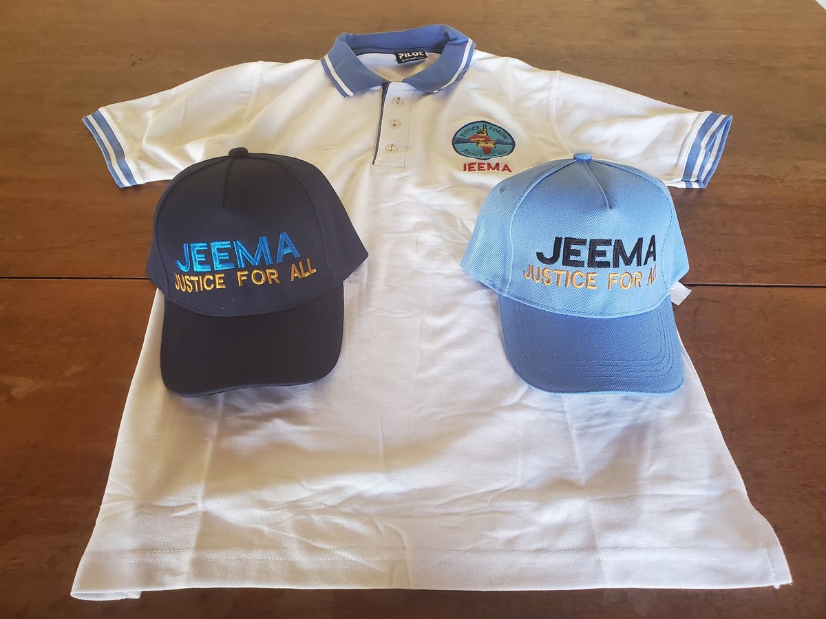Greetings folks, 

The secretariat is planning regional tours soon. 

Support the tours by buying a corporate JEEMA T-shirt and Cap at 100k.

T-Shirts and Caps are available at the Secretariat in different sizes and we can make deliveries. 

1/2