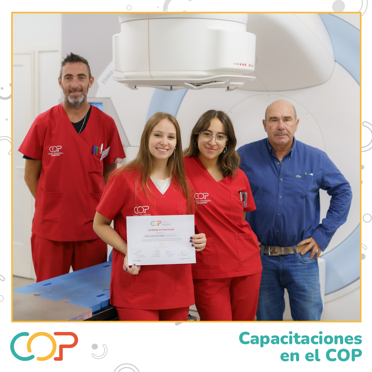 Felicitamos a la Técnica Radióloga Celina Bibbó, por completar satisfactoriamente un entrenamiento intensivo en los servicios de Radioterapia y Resonancia Magnética del Centro Oncológico Pergamino.

Consultas: info@oncologiapergamino.org.ar
