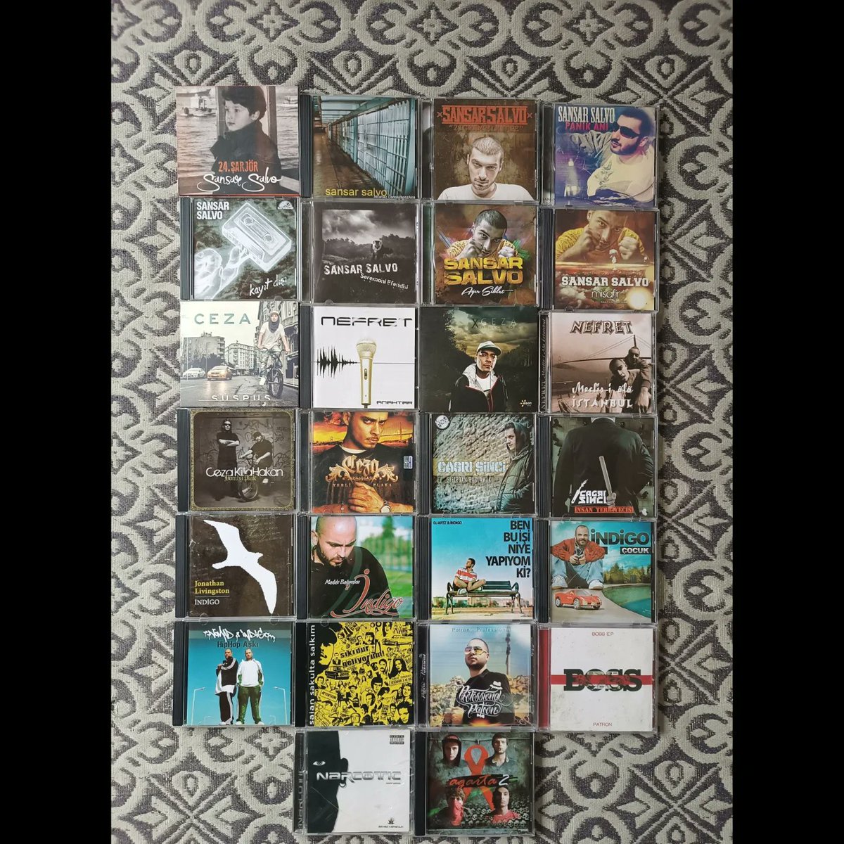 rap_arsivv's tweet photo. Satılık Türkçe rap albümleri
gardrops üzerinden satış vardır
#rap #turkcerap #patronpmc #saian #rapalbum
#stabil #agarta #patron #pmc #bossep #sansarsalvo
#psikopatyazar #indigo
#jonathanlivingston #hiphopaşkı #djartz #çağrısinci
#ceza #suspus #yerliplaka #nefret
#albüm https://t.co/J5duAAv29h