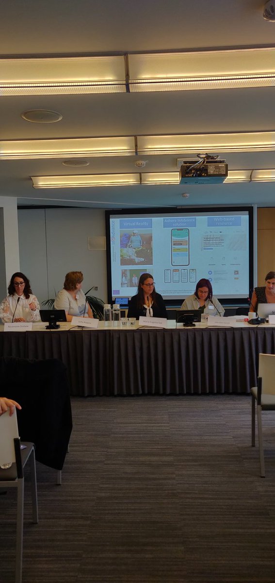 InAdvance_eu's tweet photo. What are the technologies that supported the early palliative care delivery and patient well-being in #InAdvance? #VR #AdheraAPP #WebResource all being explored in the #InAdvanceFinalConference 😃 https://t.co/N4d5Srd1sH