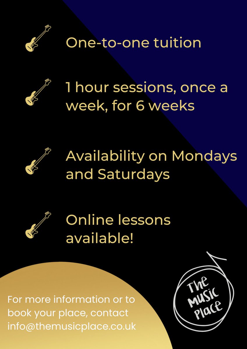 We're really excited to welcome Neil Fairclough back to The Music Place for six weeks in June &amp; July! 😎

Bass lessons from the touring bass player in Queen and Adam Lambert! Get INVOLVED! 🙌

Email info@themusicplace.co.uk for more details