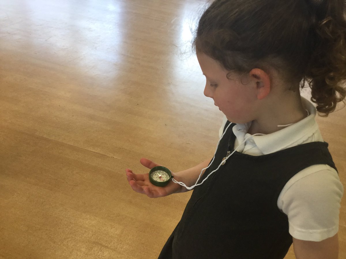 HAprimaryschool's tweet photo. Class 1 were learning about compass directions this morning. We used clues to find where the safari animals were hiding and then we had a go with real compasses. It was quite tricky but we enjoyed the challenge! https://t.co/utuELbW5TU