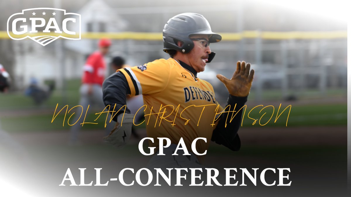 dordtdefenders's tweet photo. All-GPAC Baseball Honors
Nolan Christianson | Honorable Mention
.323 ba
40hits
7-2b
16 runs
55-55 defensive chances in rightfield https://t.co/CbNPrZRqIi