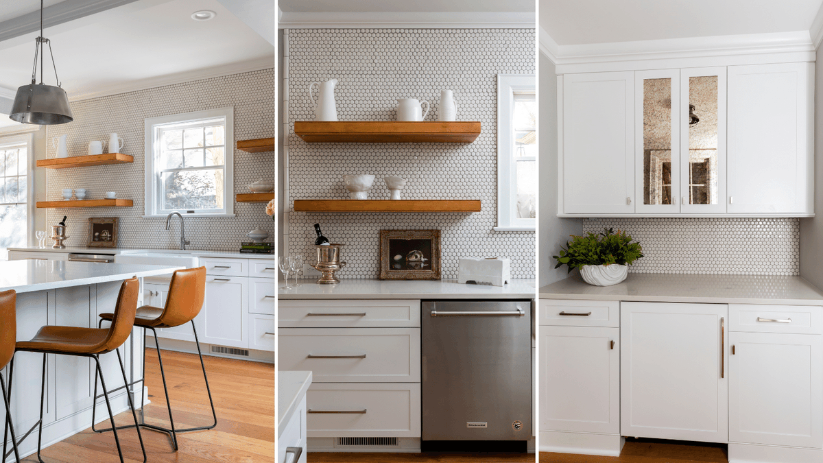 KettlerDesign's tweet image. Wall tile can add a lot of character to your kitchen. This penny tile is a fun backdrop without being overbearing. 📸 by @Jim Schmid  ☆ Touchstone Fine Cabinetry ☆ @walkerzanger tile ☆ Craig W. Isaac Architecture
#pennytile #karenkettlerdesign